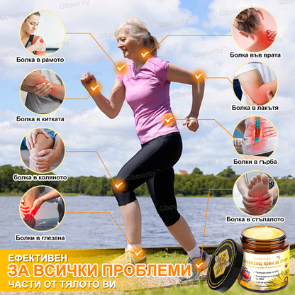 🦴𝑮𝒃𝒑𝒖𝒓𝒊𝒕𝒚™ Регенериращ крем за стави с пчелна отрова и глюкозамин — Препоръчан от водещи специалисти от Българската асоциация по ортопедия и травматология